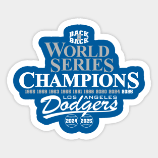 Dodgers B2B World Series Champions 2025 Sticker